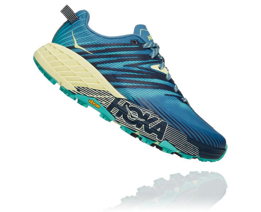 Chaussure Trail Hoka One One Speedgoat 4 Femme - Bleu - LFY-201497